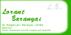lorant baranyai business card